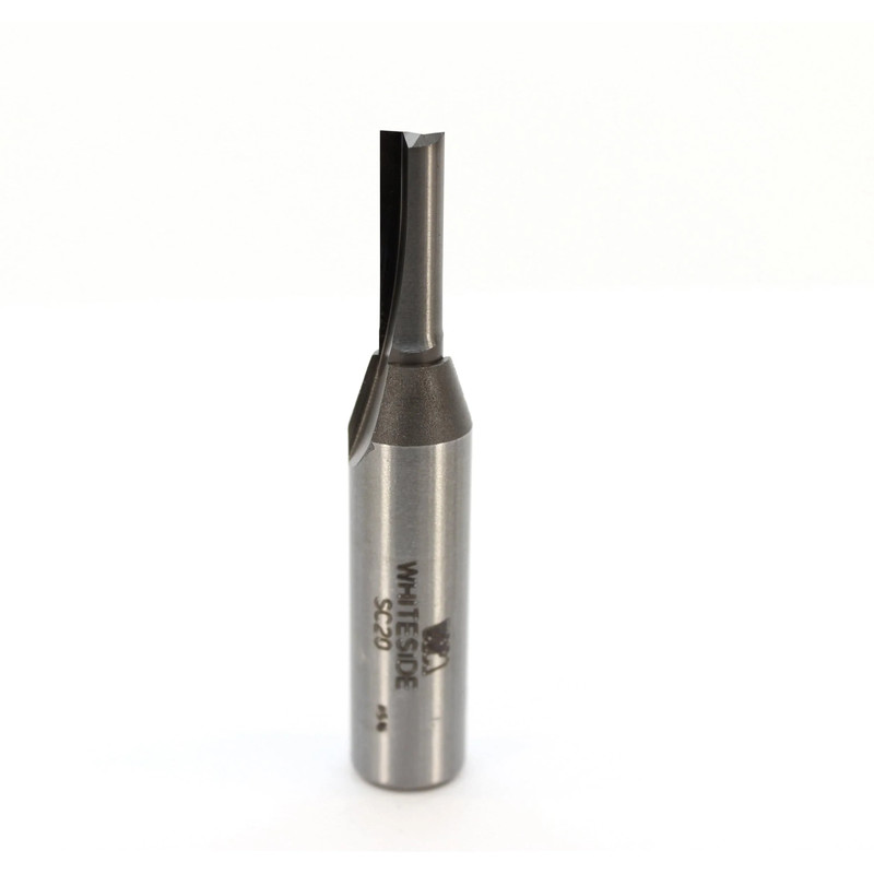 Solid Carbide Double Flute Straight Cut Router Bit - 1/2" SH - Diameter:1/4" - Cutting Length:3/4"